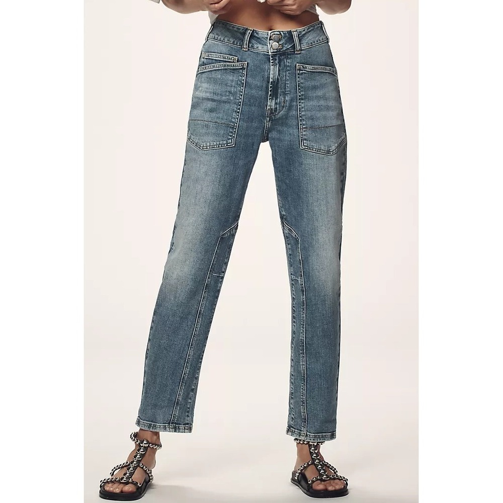 PILCRO The Wanderer Mid-Rise Relaxed Jeans Women's 26 Lonnie Wash Casual Daily